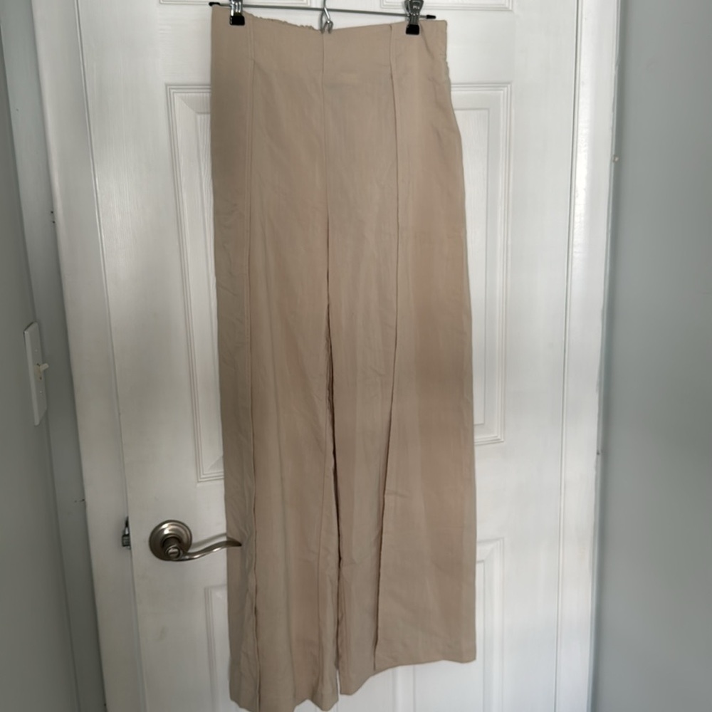 Final Touch Beige Wide-Leg Pants
